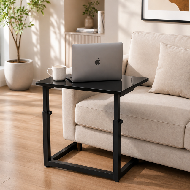 میز جلو مبلی لپ تاپ با قابلیت تنظیم ارتفاع از MDF|مشکی،سفید،گردویی