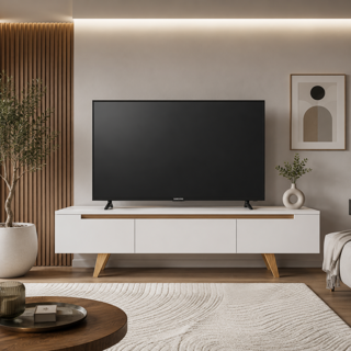 میز تلویزیون پایه چوبی MDF